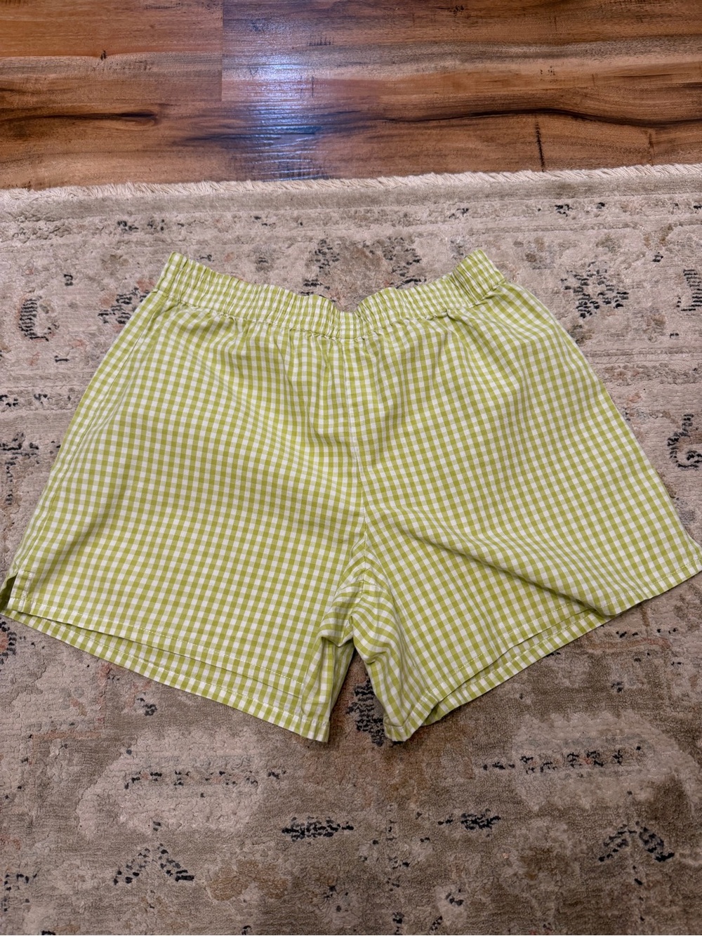 Sunday Best Lime Green and White Gingham Shorts